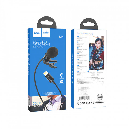 Микрофон-петличка Hoco L14 iP Lavalier microphone